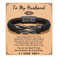 ORISPRE Mens Valentines Day Gifts for Him Husband from Wife Wedding Anniversary Birthday Gifts for Husband Easter Basket Stuffers-P-B-Bk&Leather-husband-02