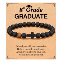 ORISPRE 8th Grade Graduation Decorations Gifts for Boys Best Middle School Congratulations Class of 2025 Bracelets Grad Graduate for Teenage Teen Boys-