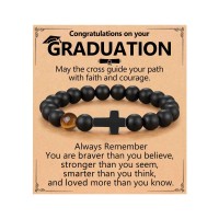 ORISPRE Christian Graduation Gifts for Him Best College High School Graduation Graduate Grad Bracelet Class of 2026 Son Men- P-B-Cross-AlwaysGrad-05
