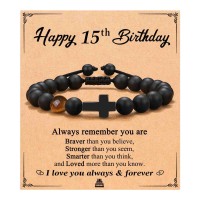 ORISPRE 15 Year Old Boy Gifts 15th Birthday Decorations Cool Gifts for Teenage Boys Son Grandson-P-B-Cross-Birth-15th