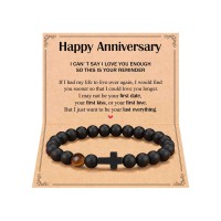 ORISPRE Anniversary Bracelet Gifts for Men Husband Him Boyfriend Best Cool Anniversary Wedding-P-B-Cross-New-Anniversary-35