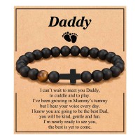 ORISPRE Gifts for New Dad to Be Daddy 1st First Time Expectant Dad Gifts for Men Pregnancy Announcement Gender Reveal-P-B-Cross-Newdad-19