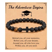 ORISPRE Class of 2025 Graduation Gifts for Him Boys Male College High School Middle Senior 8th Grade Christian Graduation Gifts for Son Grandson Congratulations Graduate Bracelet-P-B-Cross-graduation-15