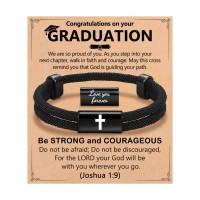 ORISPRE Christian 5th 8th Grade Kindergarten High School Graduation Gifts for Boys Him Kids College Elementary Middle Preschool Pre K Graduation Gifts Grad Graduate Bracelet 2026-P-B-CrossForever-Grad-01