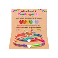 ORISPRE First Day of Kindergarten Bracelet Mommy and Me Back to School Gifts Stuff Mom and Daughter Bracelets for Girls Kids-P-B-Kinder-Heart-01