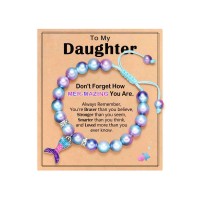 ORISPRE Daughter Gifts from Mom Mermaid Birthday Christmas Gifts for Girls Kids Daughter Bracelet- P-B-Mermaid-Daughter-01
