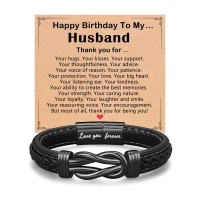 ORISPRE Husband Birthday Gift Ideas Bracelet, Birthday Gifts for Him Husband from Wife Leather-P-B-husband-Birth-01