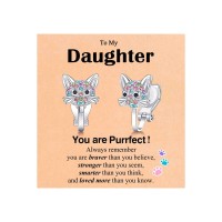 ORISPRE Cat Clip on Earrings for Girls Kids Daughter Gifts from Mom Birthday Valentines-P-E-Cat-Clipon-Dau-01