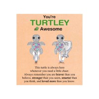 ORISPRE Hypoallergenic Turtle Clip On Earrings for Girls Kids 8 12 10 4 6 Birthday Valentines Day Gifts for Kid Girls Jewelry-P-E-Turtle-Clipon-Girl-01