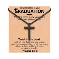 ORISPRE College High School Graduation Gifts for Him Male Cool Graduates Senior 5th 8th Grade Elementary Middle Christian Graduation Necklace Class of 2025 Grad Son Men Philippians- P-N-BK- ProverbsGrad-3-5