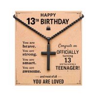ORISPRE 13 Year Old Boy Birthday Gifts, 13th Birthday Decorations for Boys- P-N-BK-20Cross-13thBirth-04