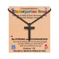 ORISPRE Kindergarten Graduation Decorations Gifts for Kinder Grad Christian Graduation Necklace Class of 2026 Congratulations Graduate Gift for Son Grandson- P-N-BK-Kindergrad-01
