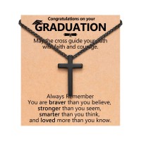 ORISPRE College High School Graduation Gifts for Him Boys Male Son Cool Graduates Christian Graduation Necklace Class of 2026 5th 6th 8th Grade Elementary Middle Kindergarten Grad Gift- P-N-BK-alwaysGrad-02