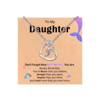 ORISPRE To My Daughter Necklace Valentines Day Gifts for Daughter from Mom Mermaid Birthday Gifts for Girls Kids-P-N-Mermaid-Daug-01