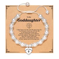 ORISPRE Goddaughter Gifts Baptism First Communion Easter Gifts Decorations for Girl Birthday Confirmation Christmas Goddaughter Bracelet-Y-B-Goddaughter-bai