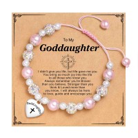 ORISPRE Goddaughter Gifts from Godmother Baptism Gifts for Girl Birthday Christmas First Communion Confirmation Easter Goddaughter Bracelet- Y-B-Goddaughter-cai