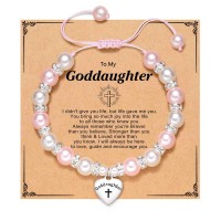 ORISPRE Goddaughter Bracelet Gifts from Godmother Baptism First Communion Confirmation Gifts for Girl Goddaughter Birthday Christmas Easter- Y-B-Goddaughter-fen